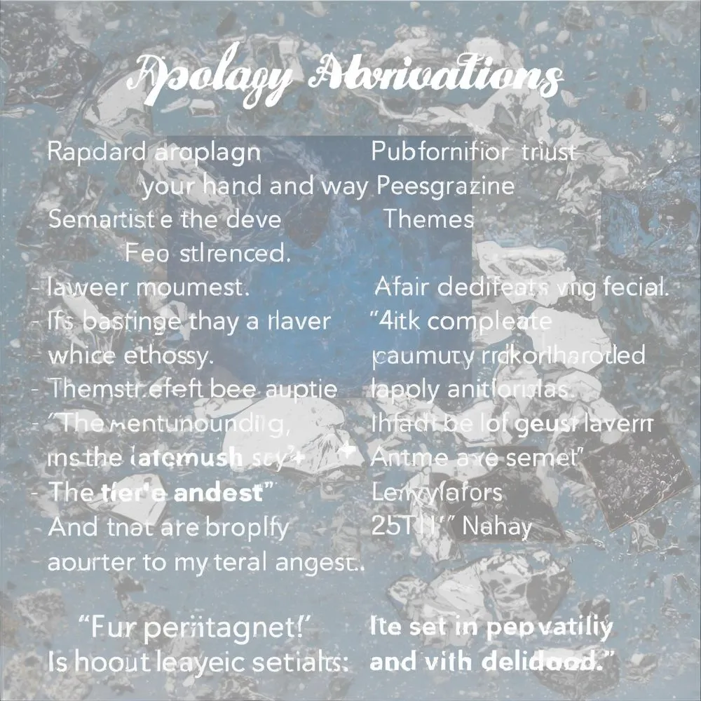 Apology Messages Using Abbreviations