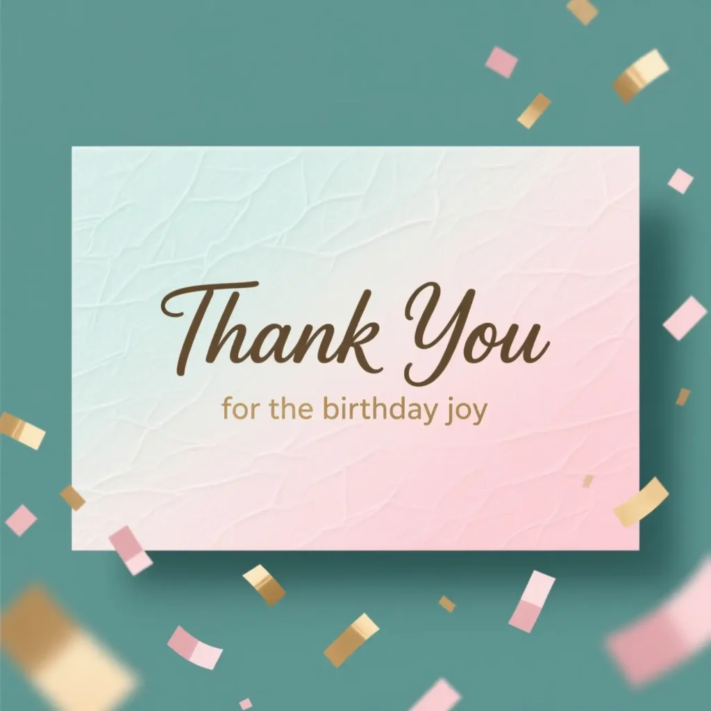 Short Thank You Birthday Messages