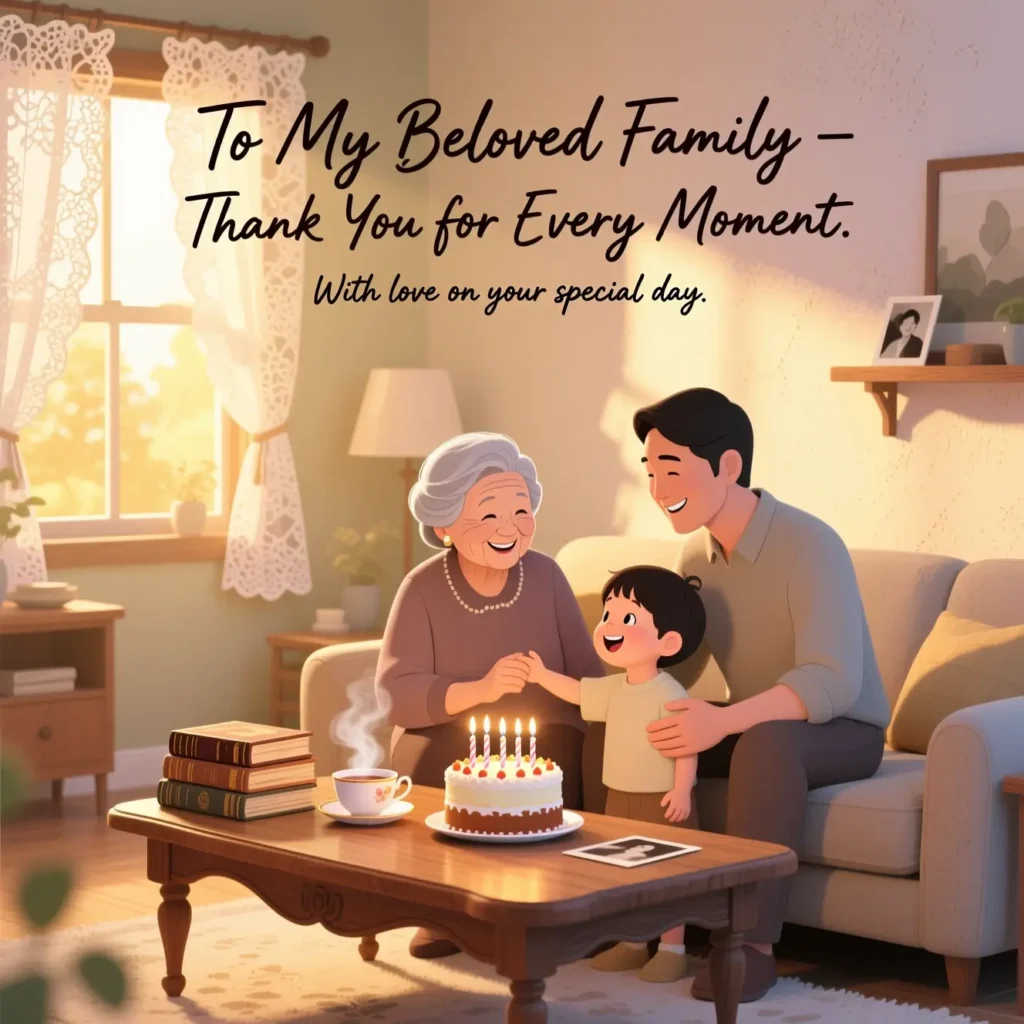 Birthday Appreciation Message for Family Members