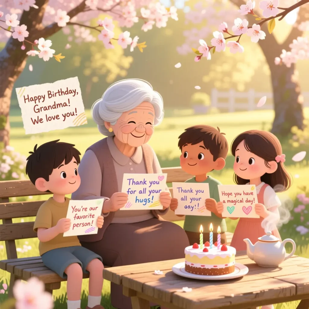 Birthday Messages for Grandma from Grandchildren