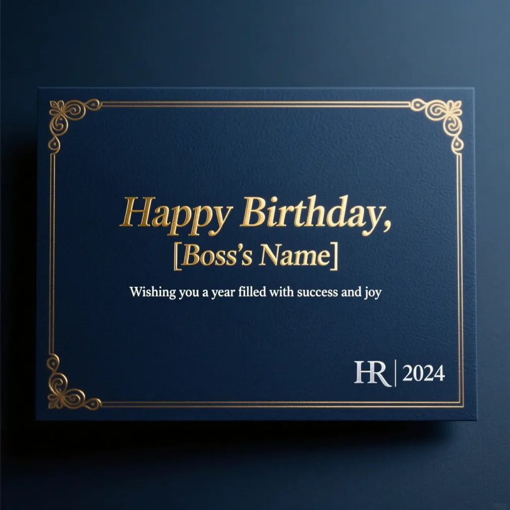 Formal Birthday Message to Boss
