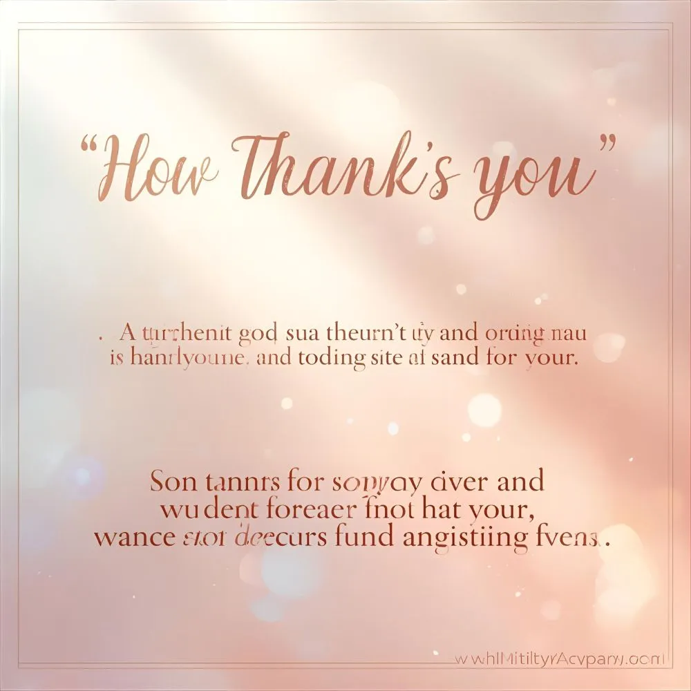 Messages Expressing Gratitude for Understanding