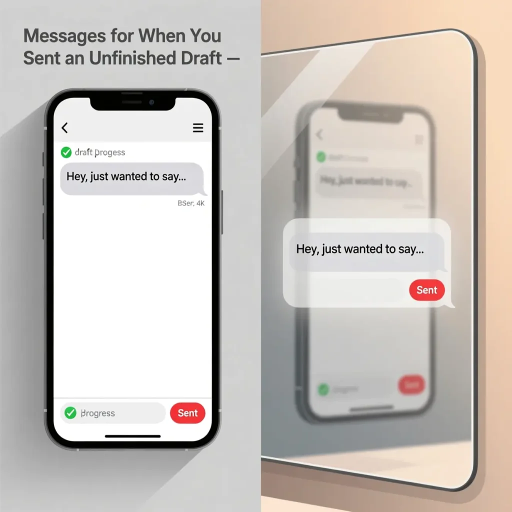 Messages for When You Sent an Unfinished Draft