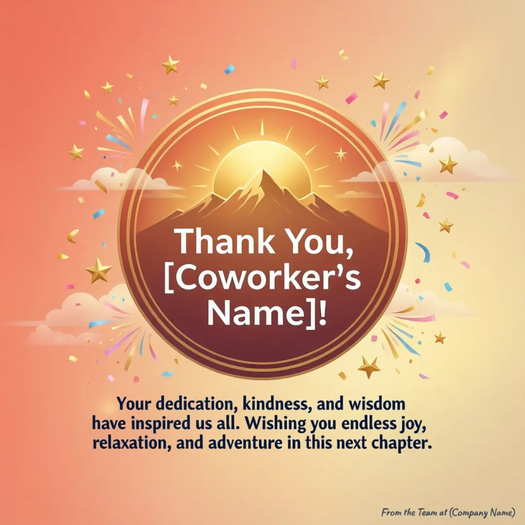 Coworker Retirement Messages for Social Media