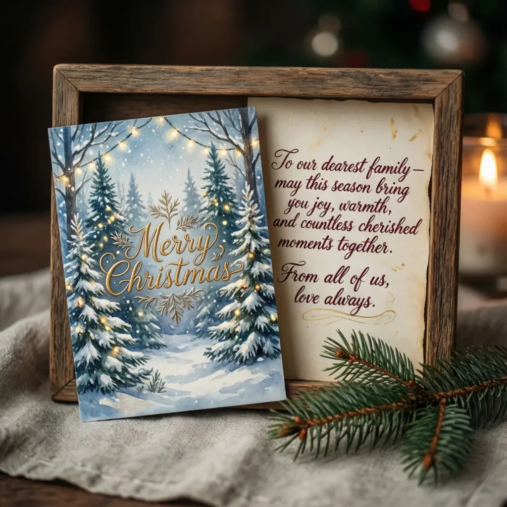 Inside Christmas Card Messages for Family