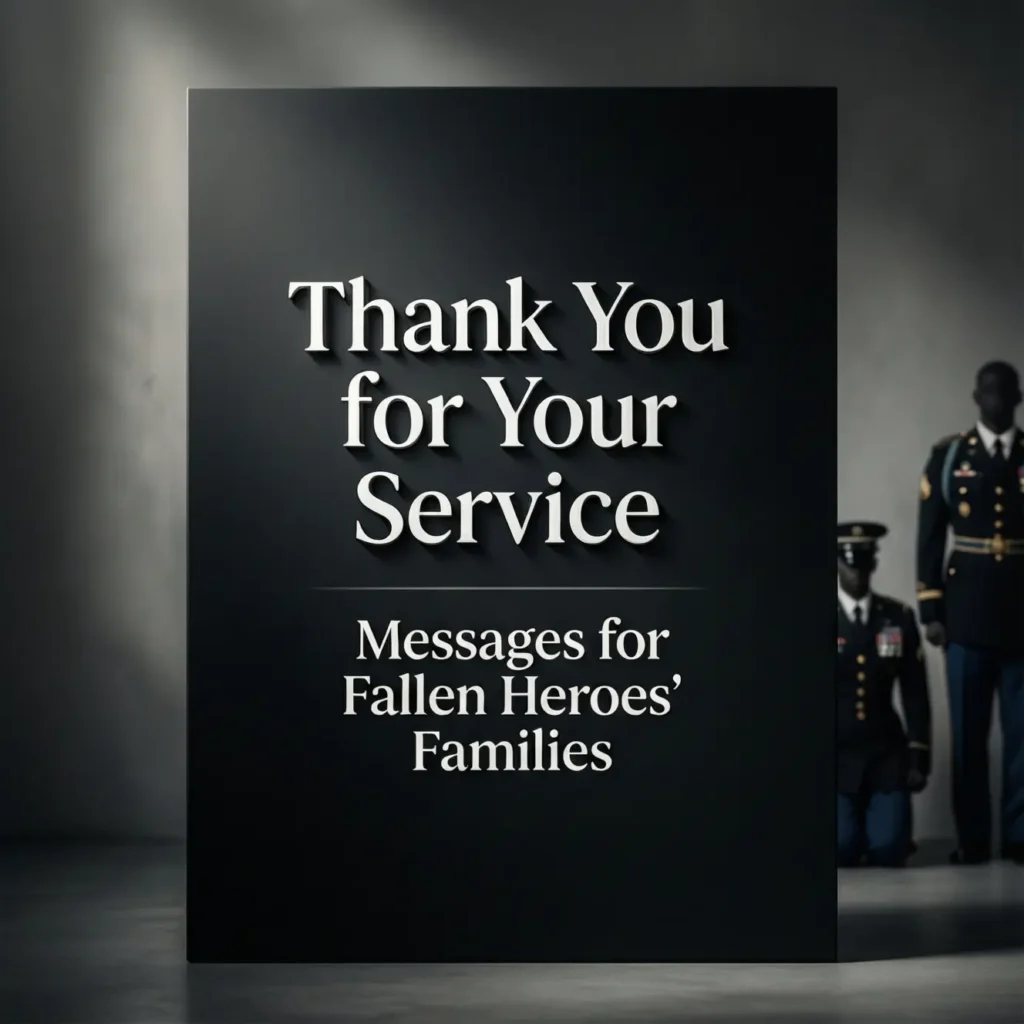 Messages for Fallen Heroes’ Families