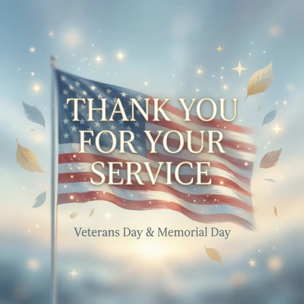Messages for Veterans Day & Memorial Day