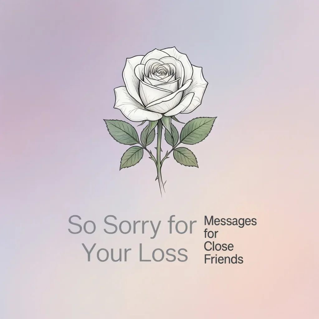 So Sorry for Your Loss Messages for Close Friends
