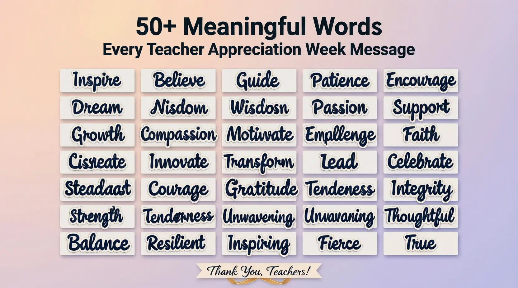 Teacher Appreciation Week Message