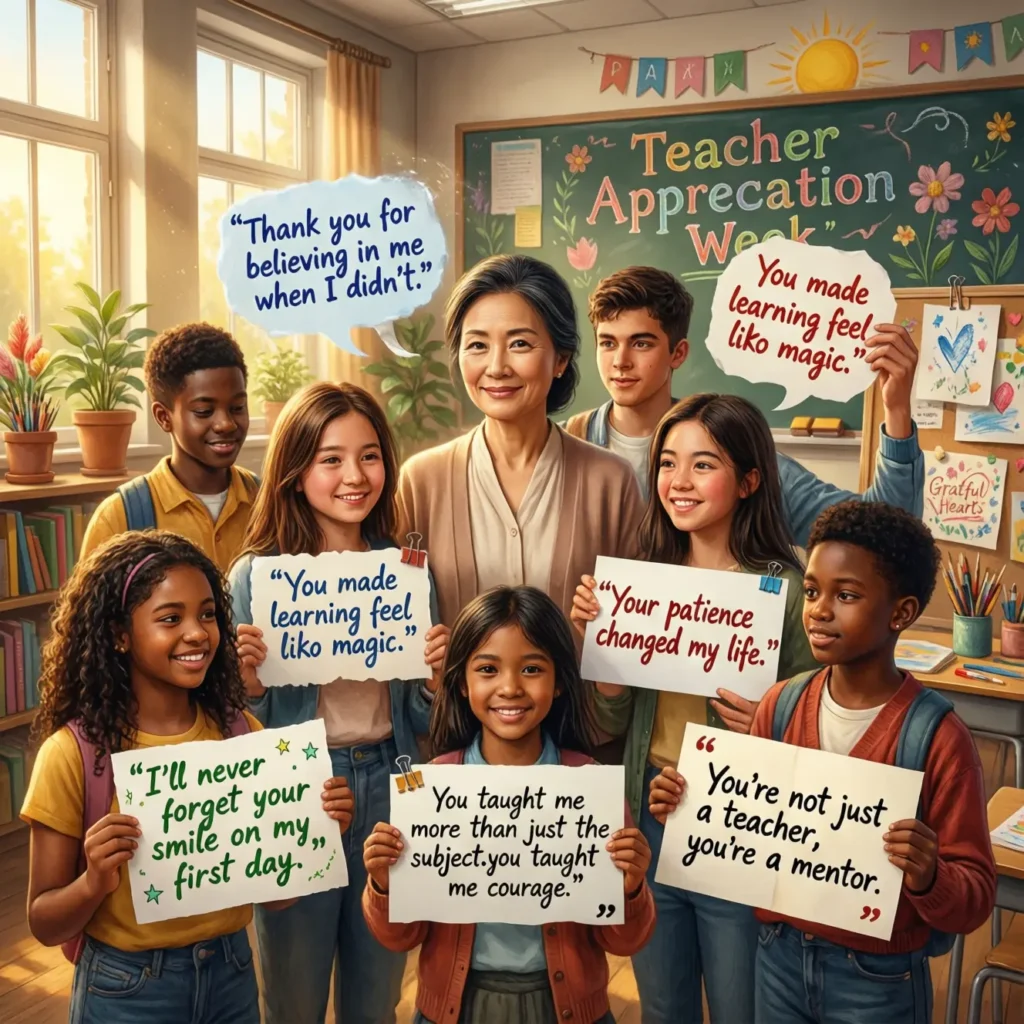 Teacher Appreciation Week Messages from Students