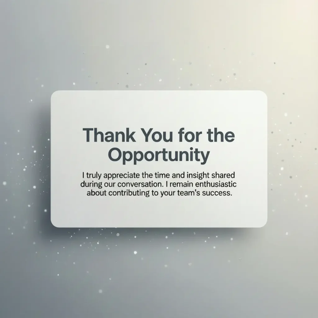 Thank You Messages After Interview