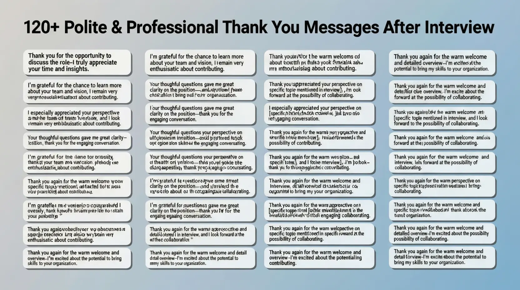 Thank You Message After Interview