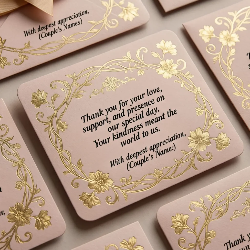 Wedding Thank You Cards Message for Family
