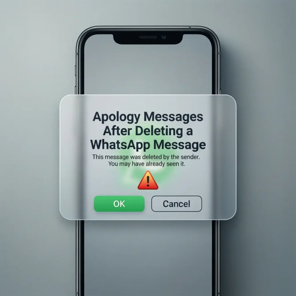 Apology Messages After Deleting a WhatsApp Message