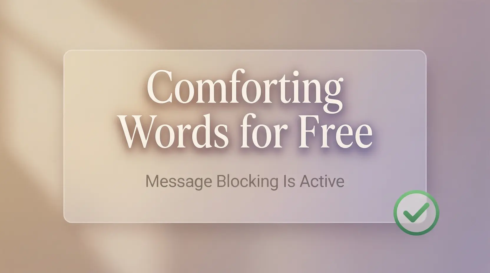 Free Message Blocking Is Active