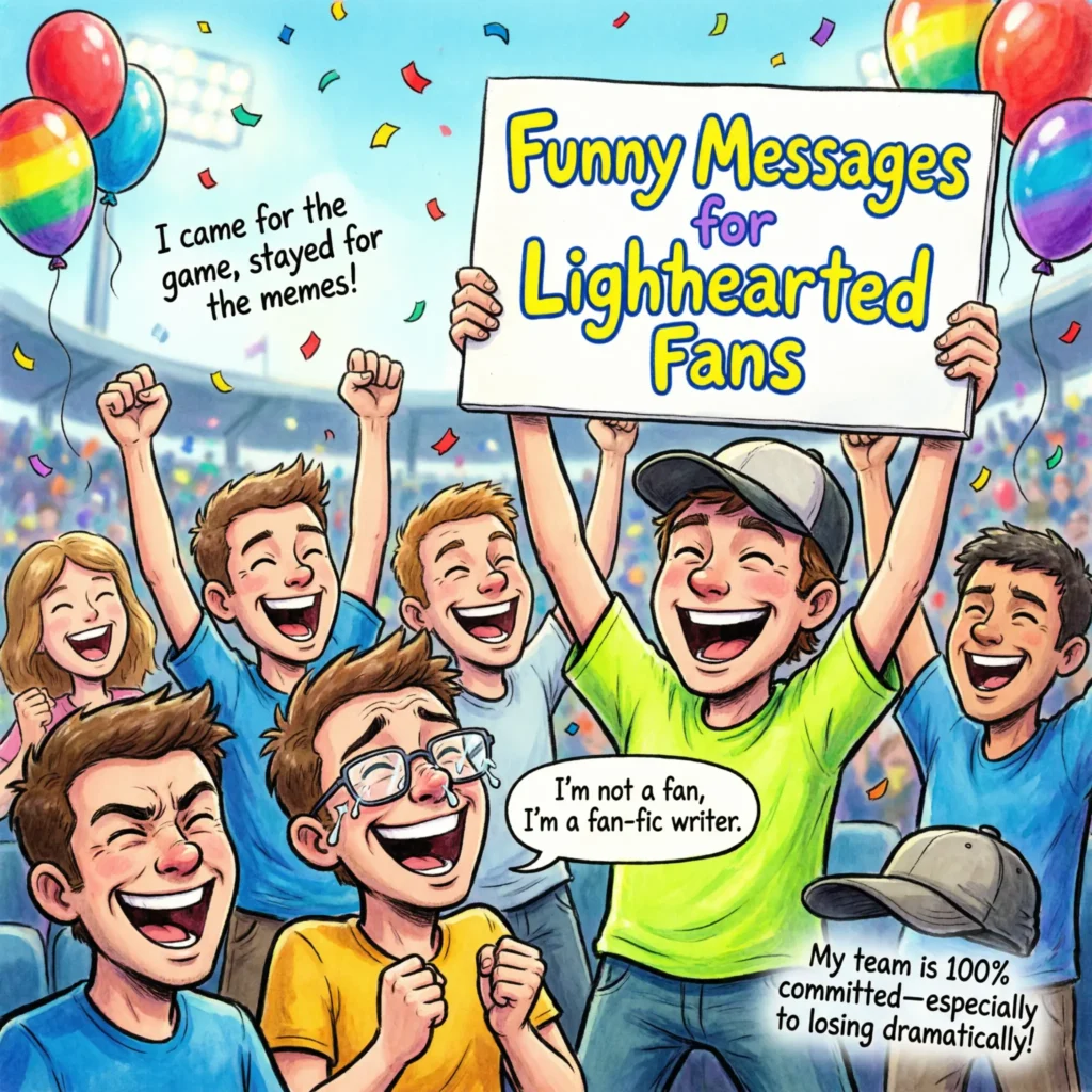 Funny Messages for Lighthearted Fans