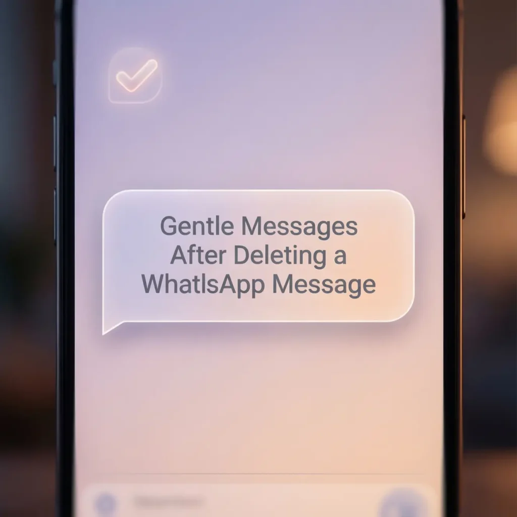 Gentle Messages After Deleting a WhatsApp Message