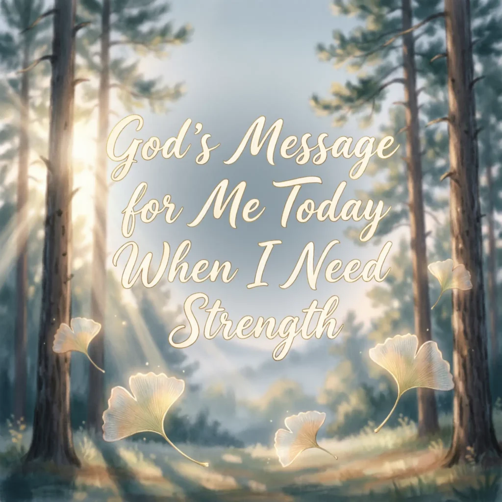 God’s Message for Me Today When I Need Strength