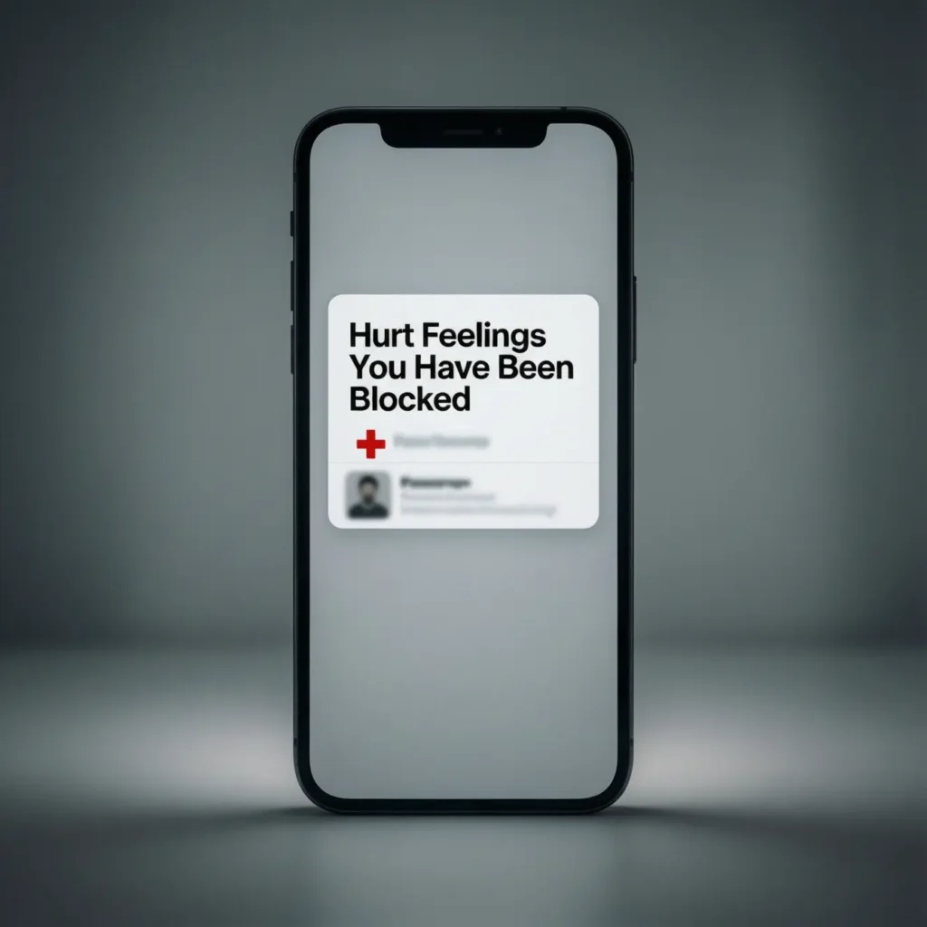 Hurt Feelings You Have Been Blocked Message