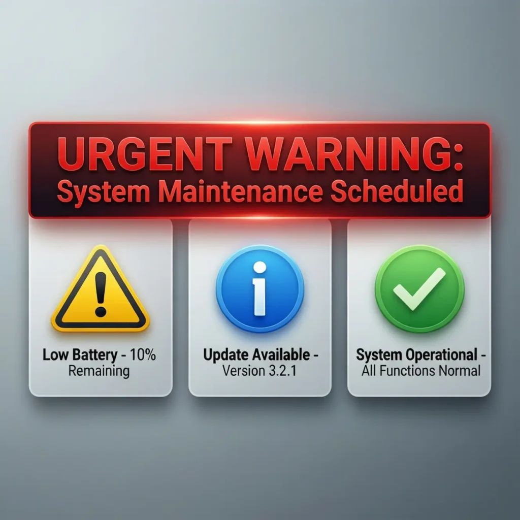 Important Messages for Warnings or Alerts