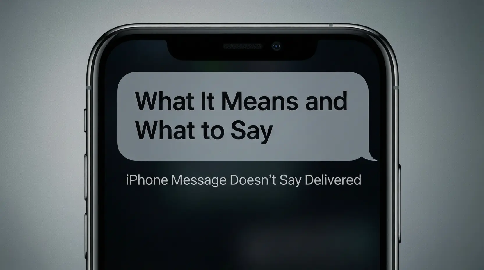 iPhone Message Doesn’t Say Delivered