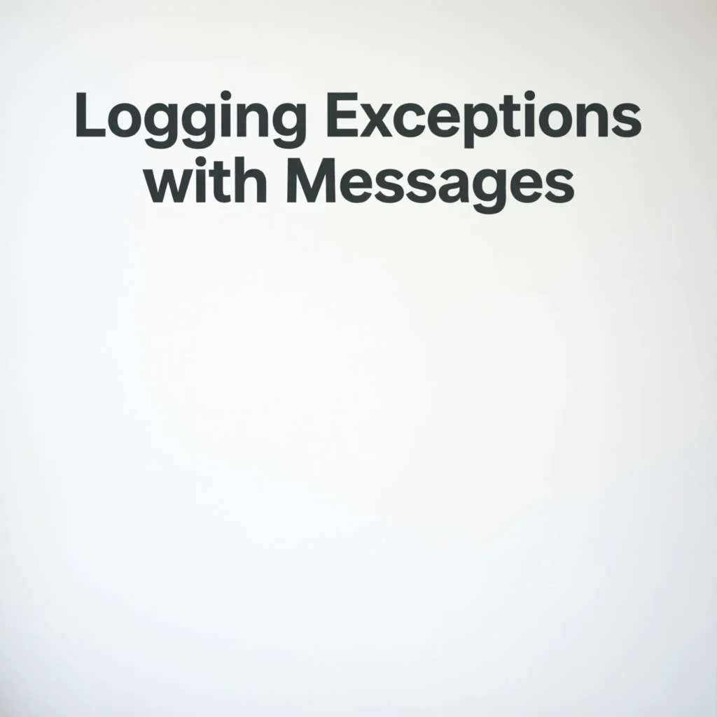 Logging Exceptions with Messages