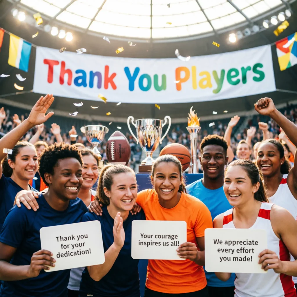 Messages Thanking the Players