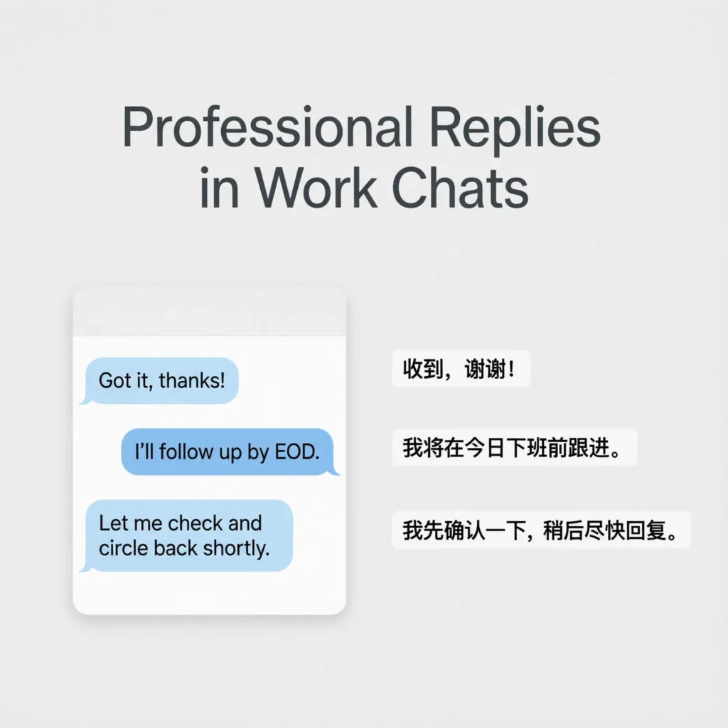 Professional Replies in Work Chats