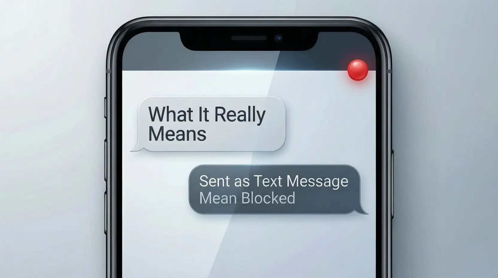 Sent as Text Message Mean Blocked