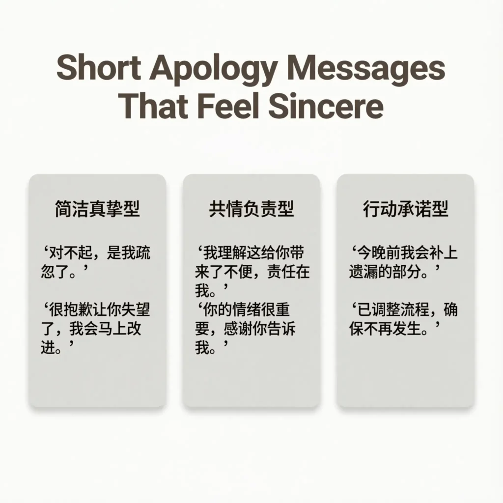 Short Apology Messages That Feel Sincere