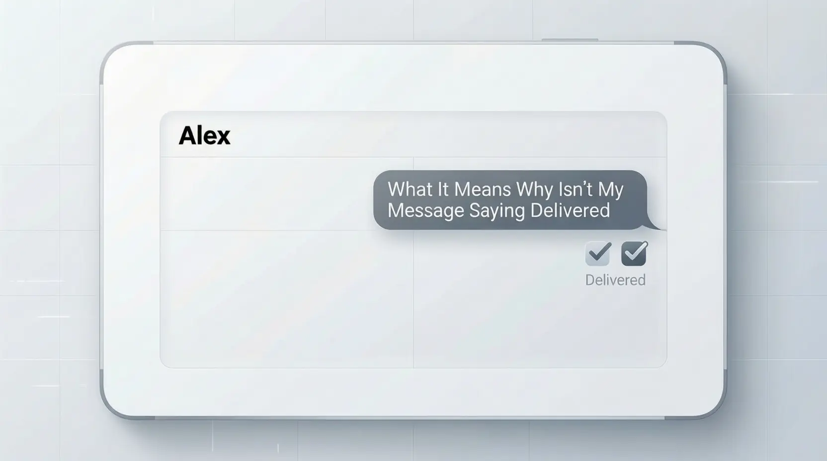 Why Isn’t My Message Saying Delivered