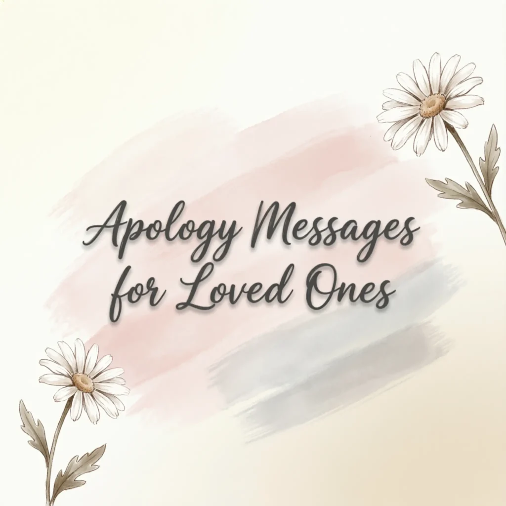 Apology Messages for Loved Ones