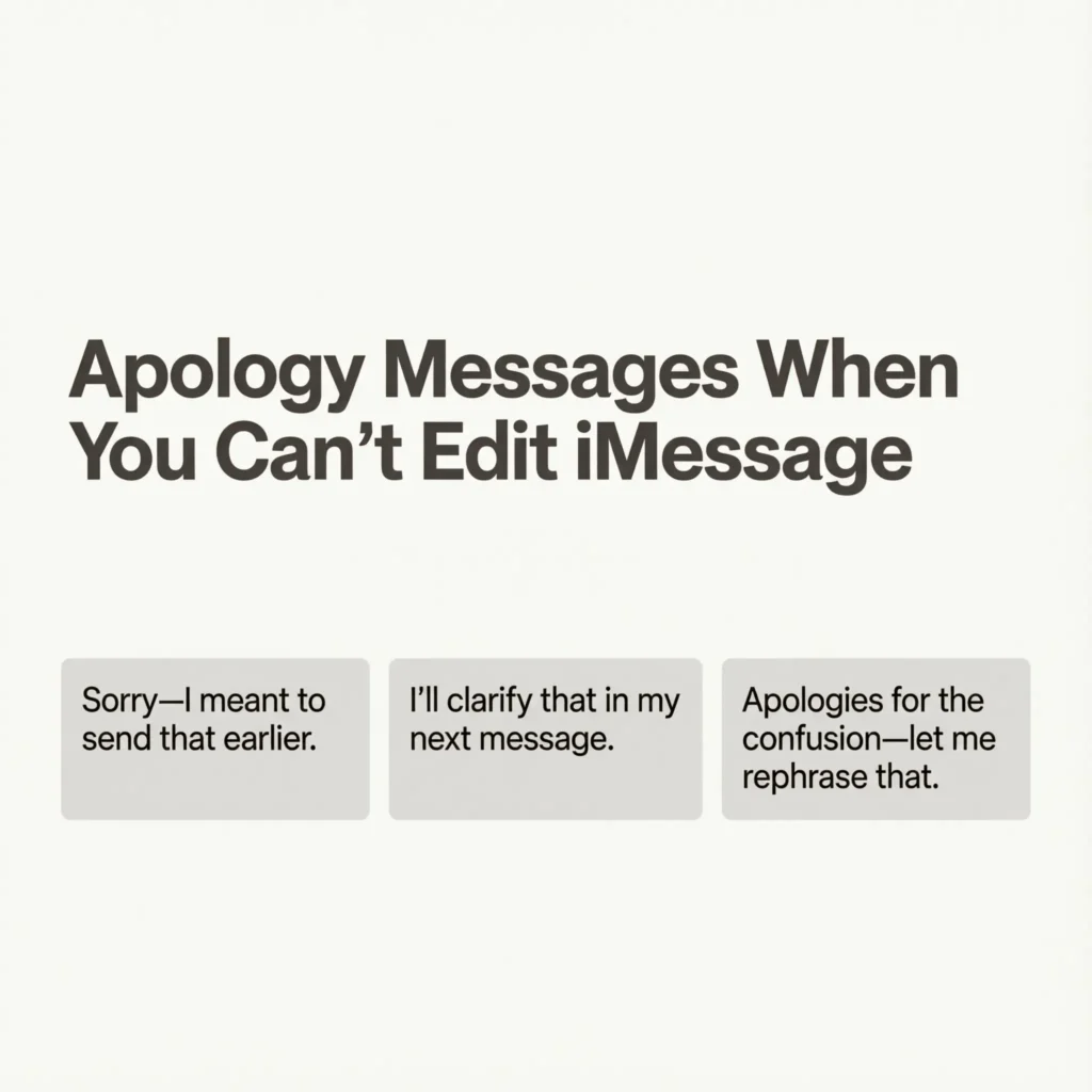 Apology Messages When You Can’t Edit iMessage