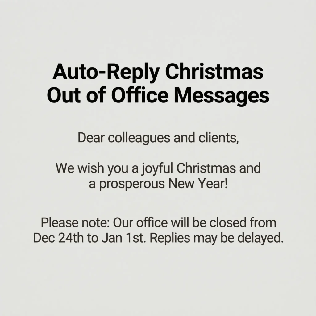 Auto-Reply Christmas Out of Office Messages