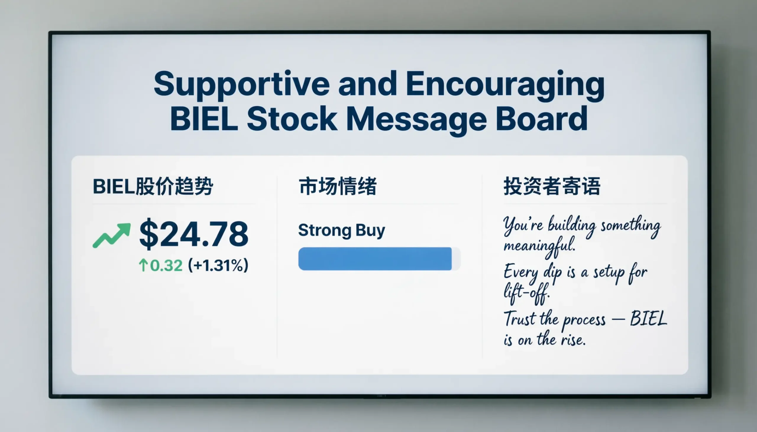 BIEL Stock Message Board