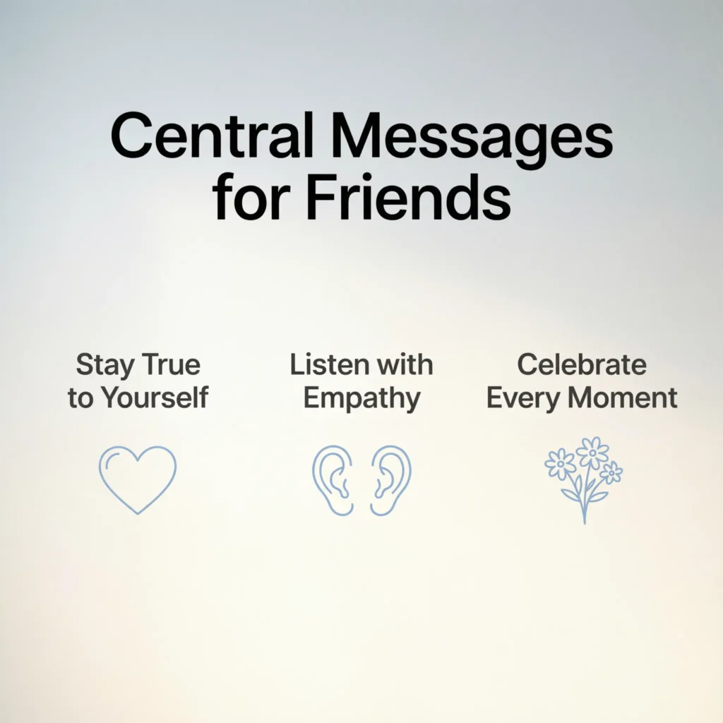 Central Messages for Friends