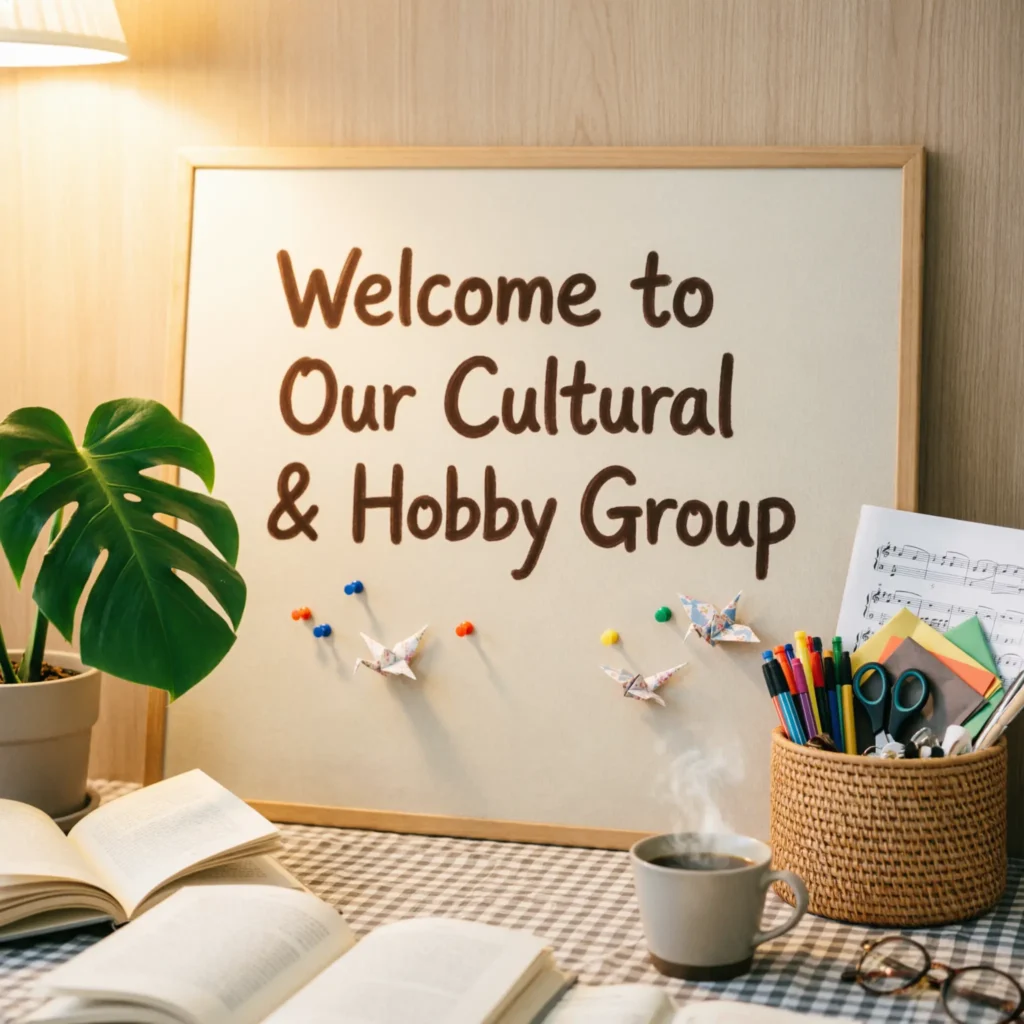 Cultural or Hobby Group Welcome Messages