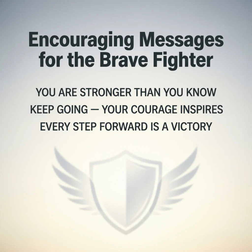 Encouraging Messages for the Brave Fighter