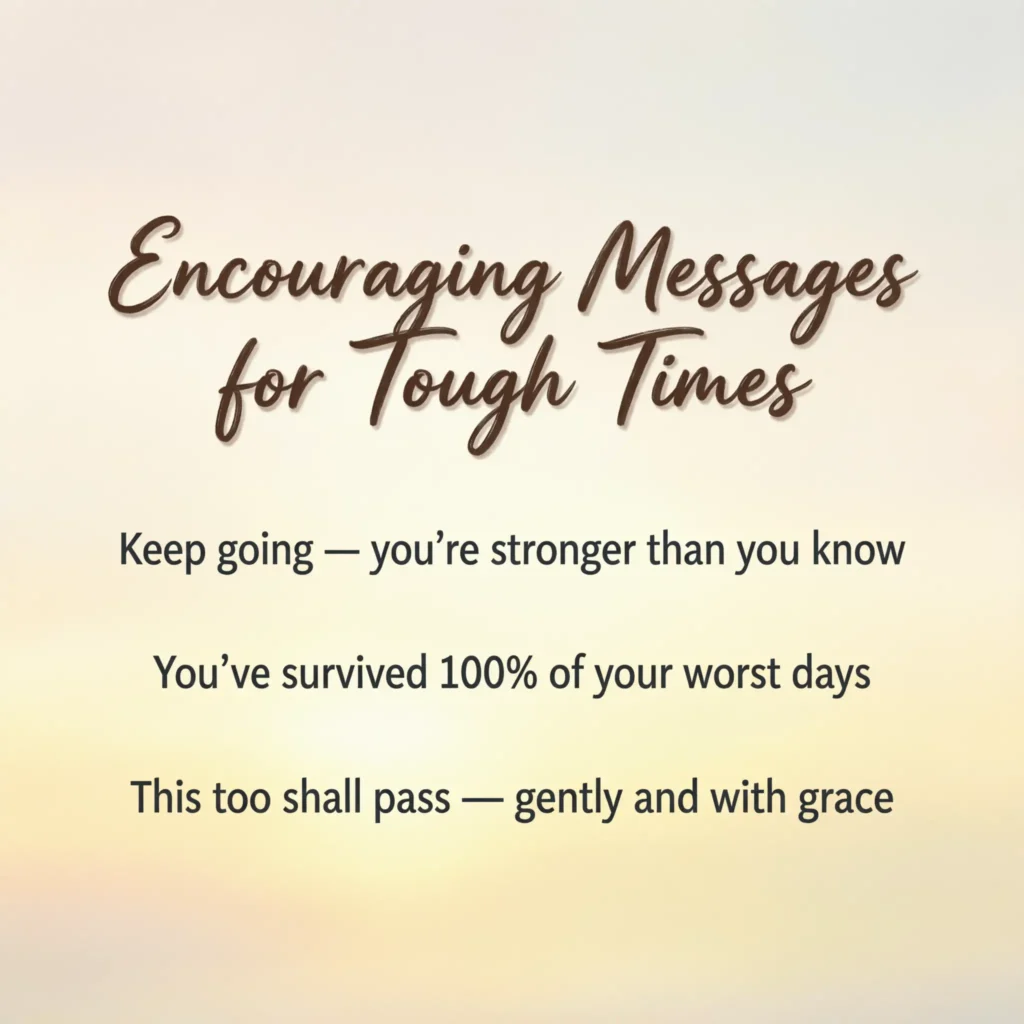 Encouraging Messages for Tough Times
