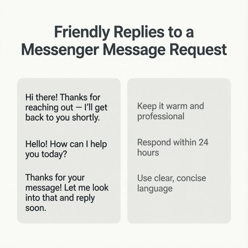 Friendly Replies to a Messenger Message Request