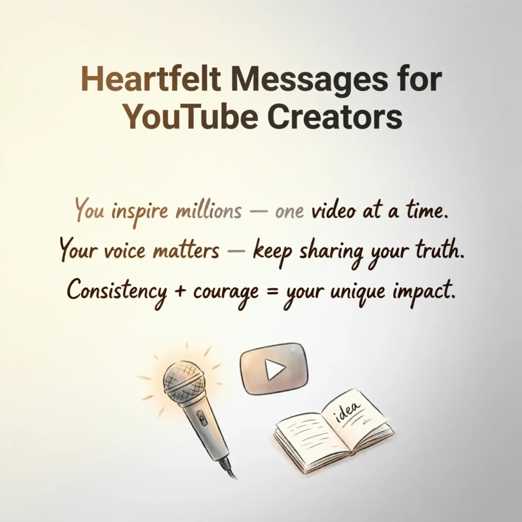 Heartfelt Messages for YouTube Creators