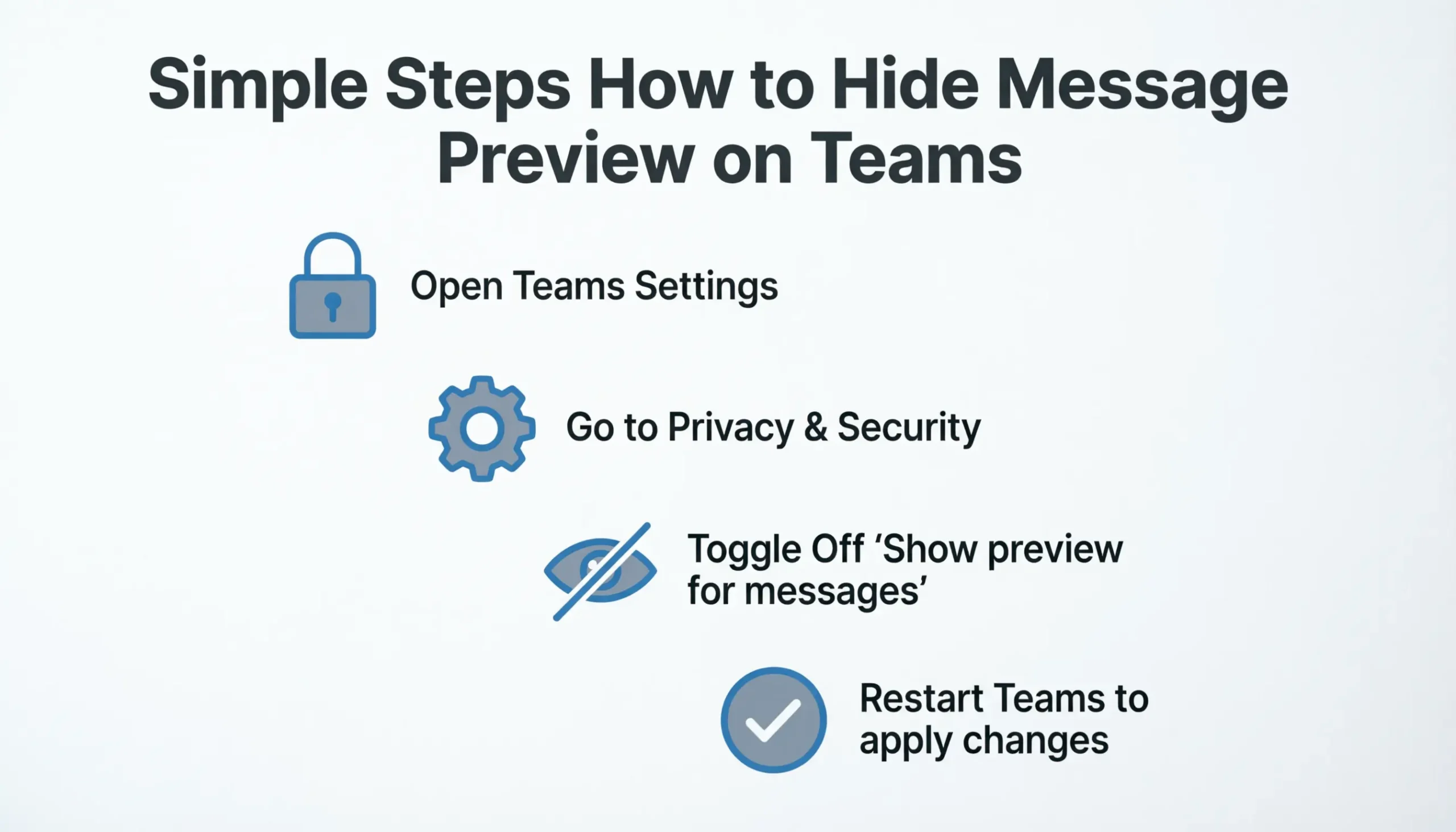 How to Hide Message Preview on Teams