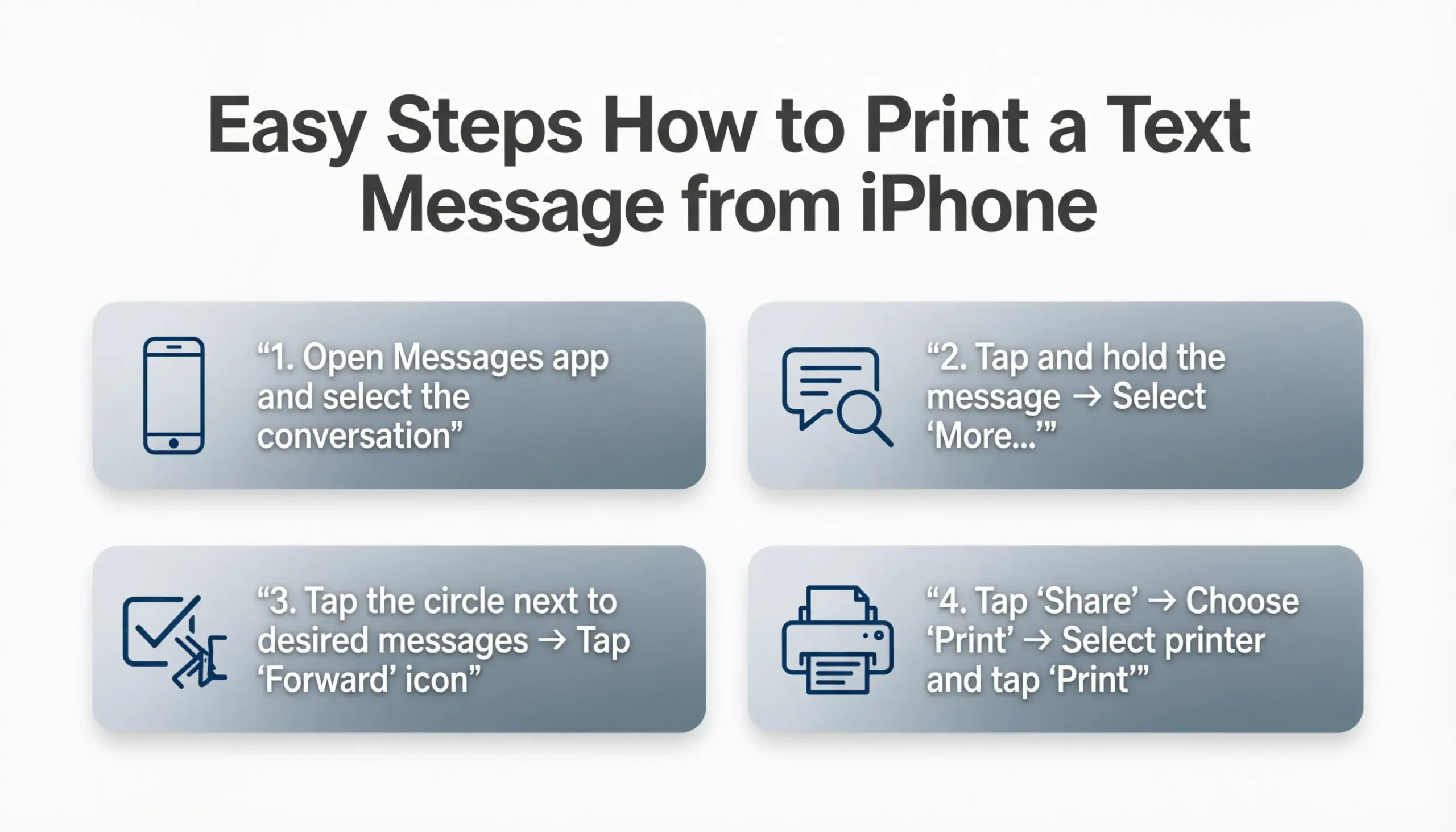 How to Print a Text Message from iPhone