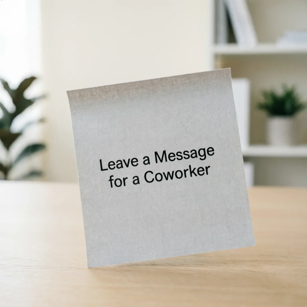 Leave a Message for a Coworker