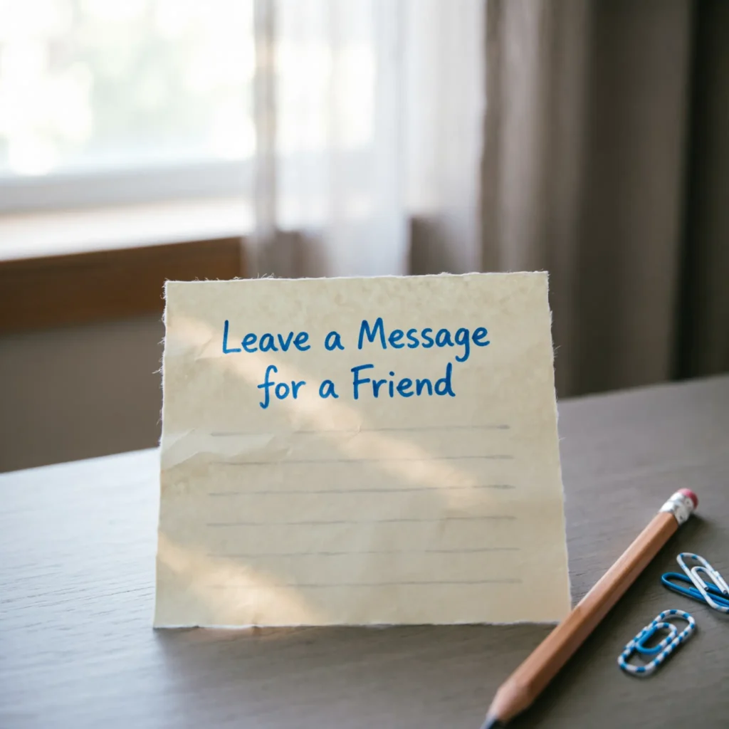 Leave a Message for a Friend