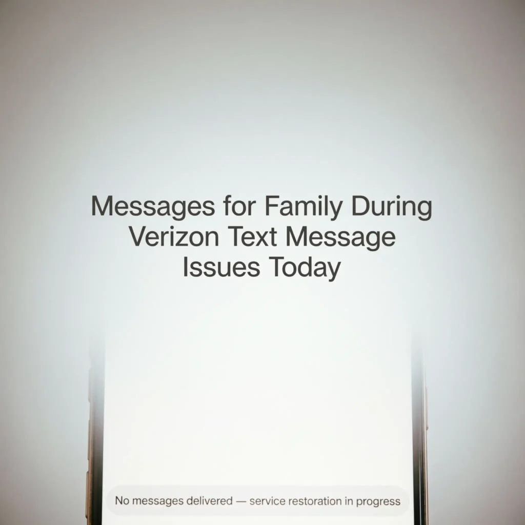 Messages for Family During Verizon Text Message Issues Today