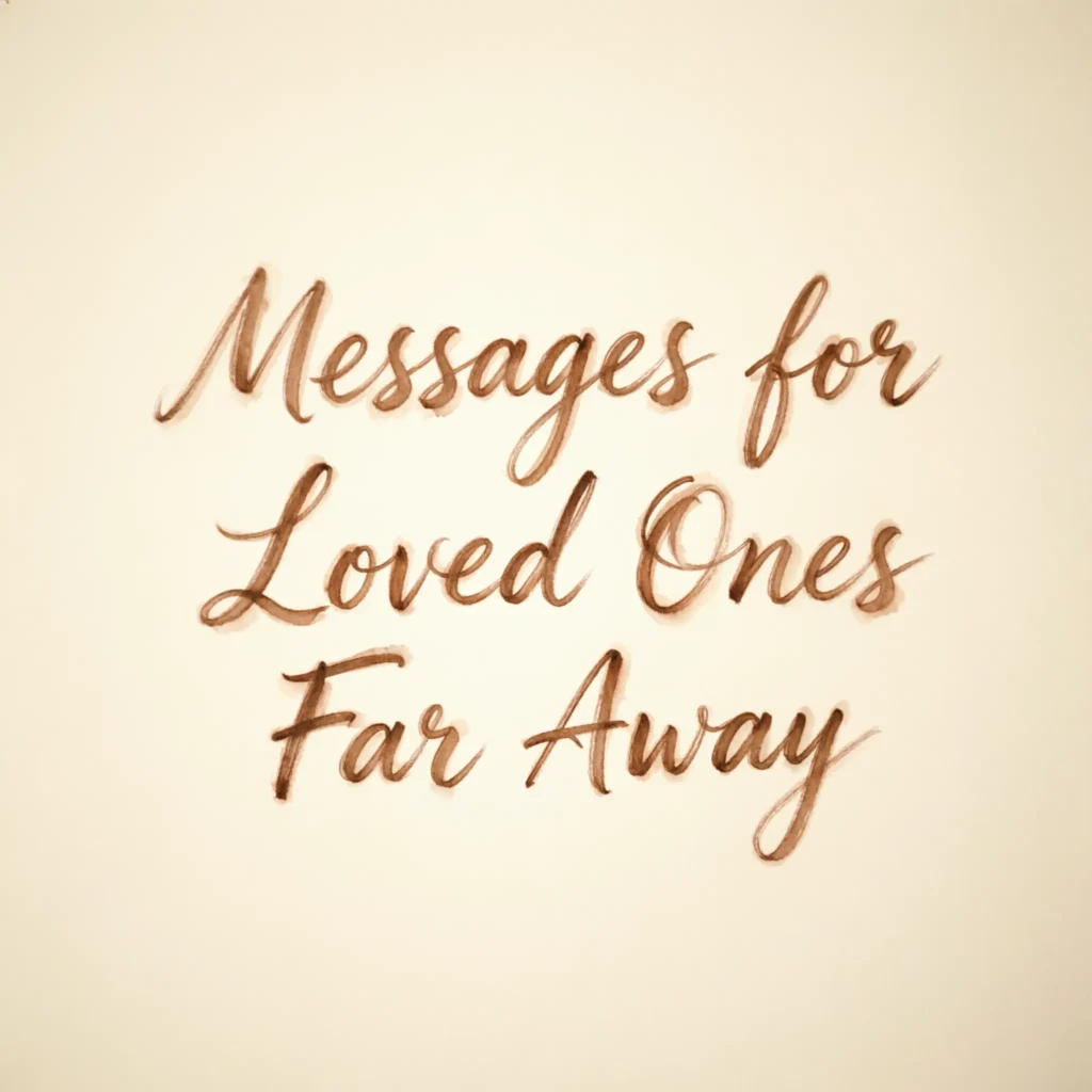 Messages for Loved Ones Far Away