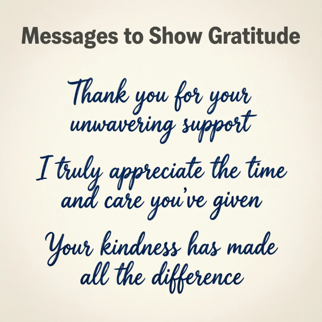 Messages to Show Gratitude