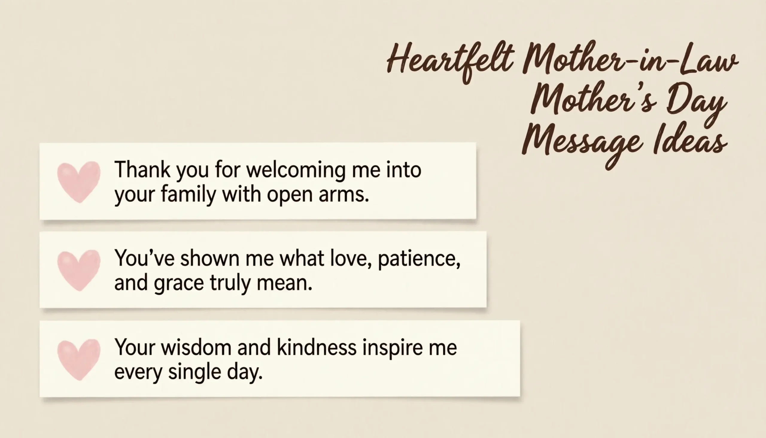 Mother in Law Mothers Day Message