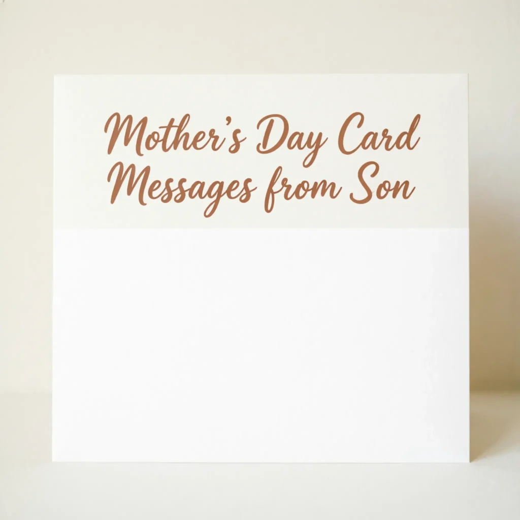 Mother’s Day Card Messages from Son